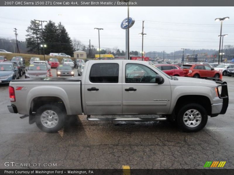 Silver Birch Metallic / Ebony Black 2007 GMC Sierra 1500 Z71 Crew Cab 4x4