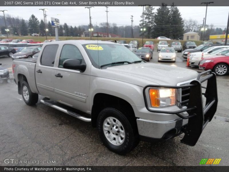 Silver Birch Metallic / Ebony Black 2007 GMC Sierra 1500 Z71 Crew Cab 4x4