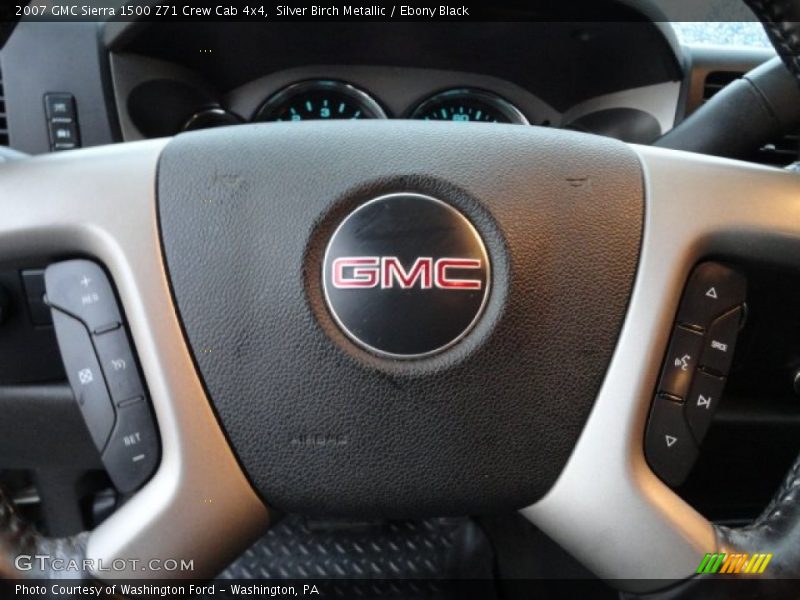 Silver Birch Metallic / Ebony Black 2007 GMC Sierra 1500 Z71 Crew Cab 4x4