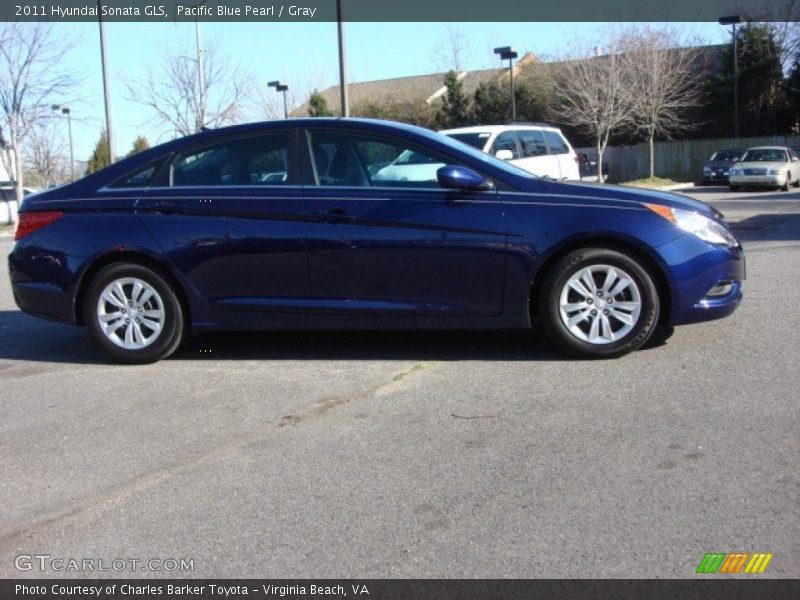 Pacific Blue Pearl / Gray 2011 Hyundai Sonata GLS