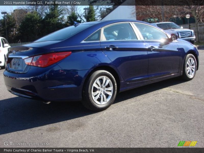 Pacific Blue Pearl / Gray 2011 Hyundai Sonata GLS