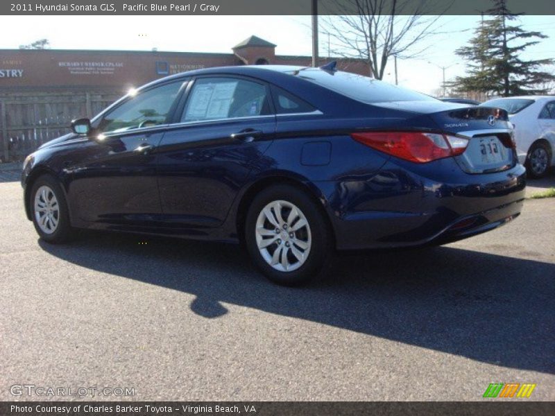 Pacific Blue Pearl / Gray 2011 Hyundai Sonata GLS