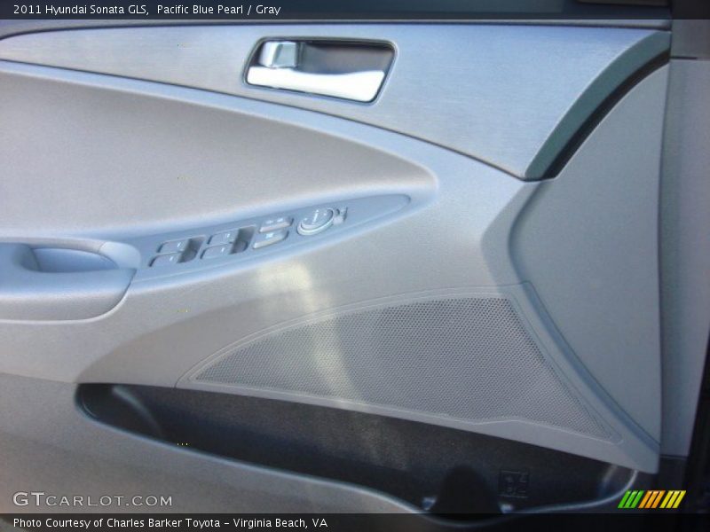 Pacific Blue Pearl / Gray 2011 Hyundai Sonata GLS
