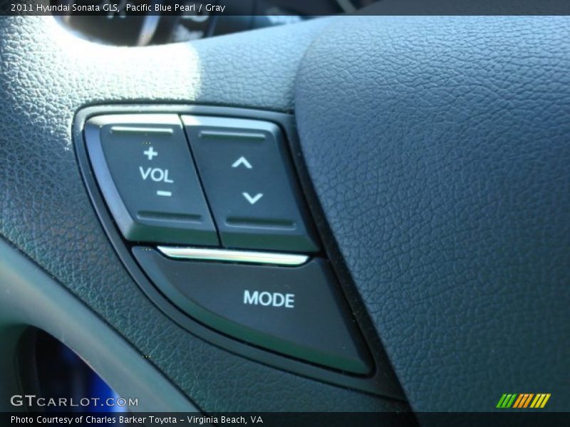 Pacific Blue Pearl / Gray 2011 Hyundai Sonata GLS