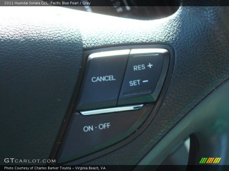 Pacific Blue Pearl / Gray 2011 Hyundai Sonata GLS