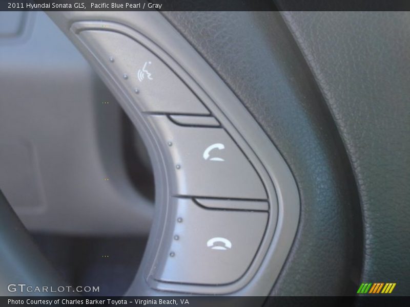 Pacific Blue Pearl / Gray 2011 Hyundai Sonata GLS
