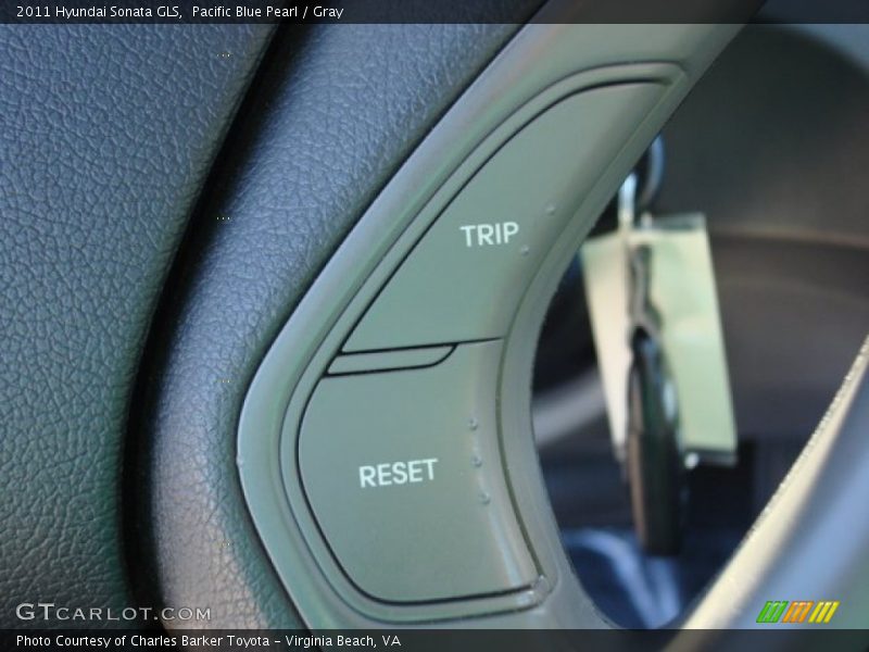 Pacific Blue Pearl / Gray 2011 Hyundai Sonata GLS