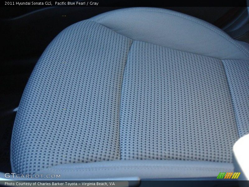 Pacific Blue Pearl / Gray 2011 Hyundai Sonata GLS