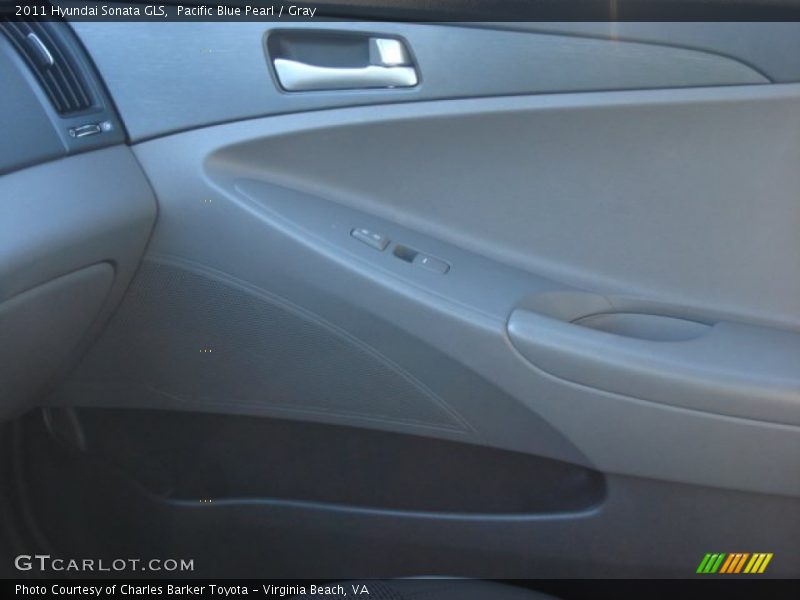 Pacific Blue Pearl / Gray 2011 Hyundai Sonata GLS
