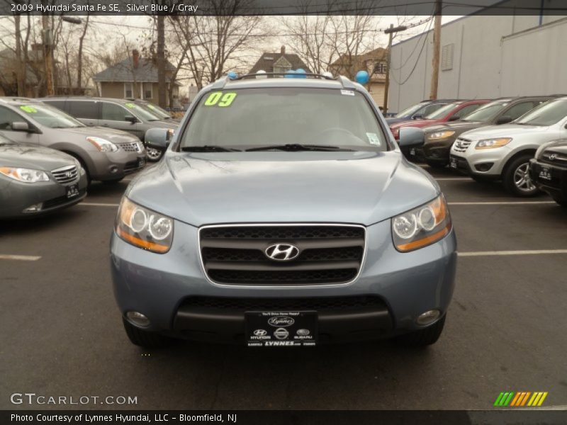 Silver Blue / Gray 2009 Hyundai Santa Fe SE