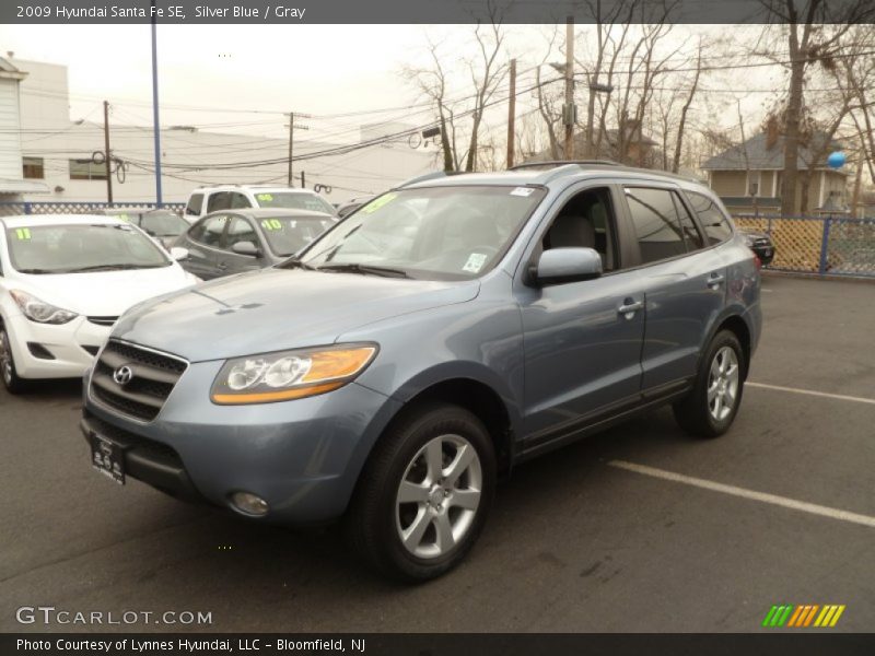 Silver Blue / Gray 2009 Hyundai Santa Fe SE