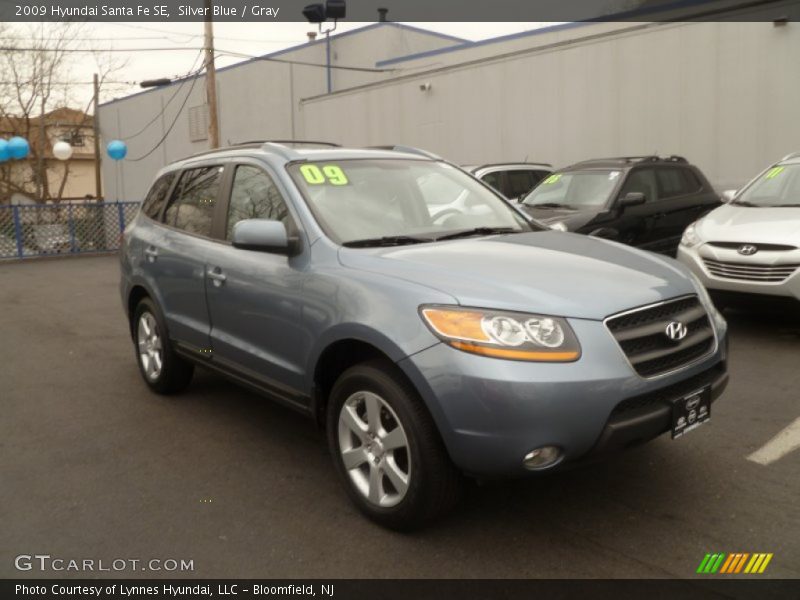 Silver Blue / Gray 2009 Hyundai Santa Fe SE
