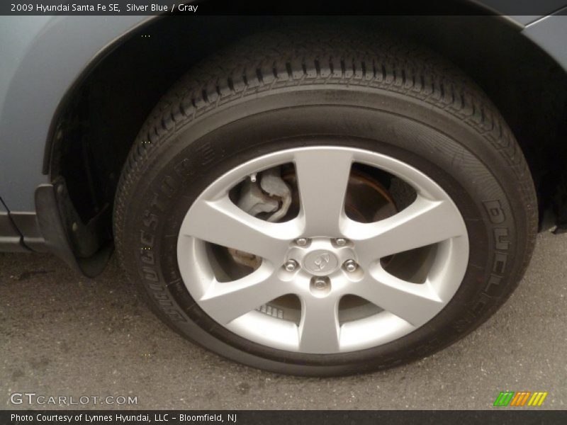 Silver Blue / Gray 2009 Hyundai Santa Fe SE