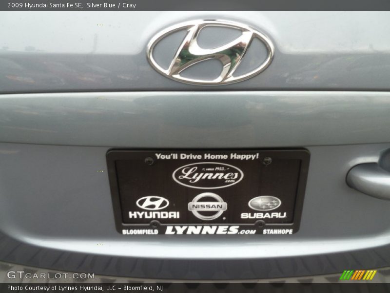 Silver Blue / Gray 2009 Hyundai Santa Fe SE