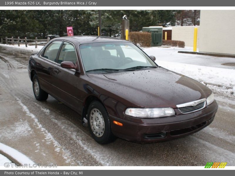 Burgundy Brilliance Mica / Gray 1996 Mazda 626 LX