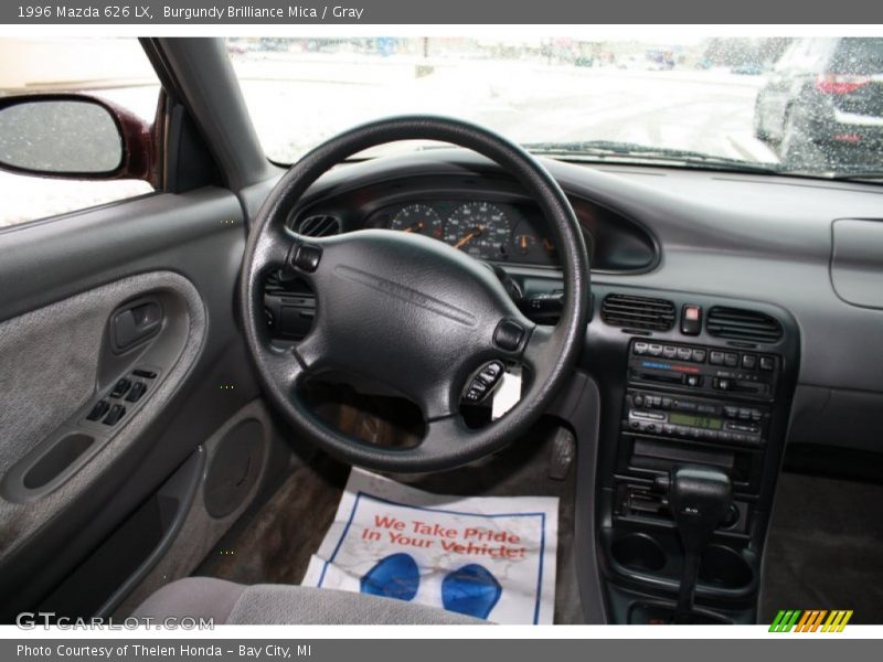 Burgundy Brilliance Mica / Gray 1996 Mazda 626 LX