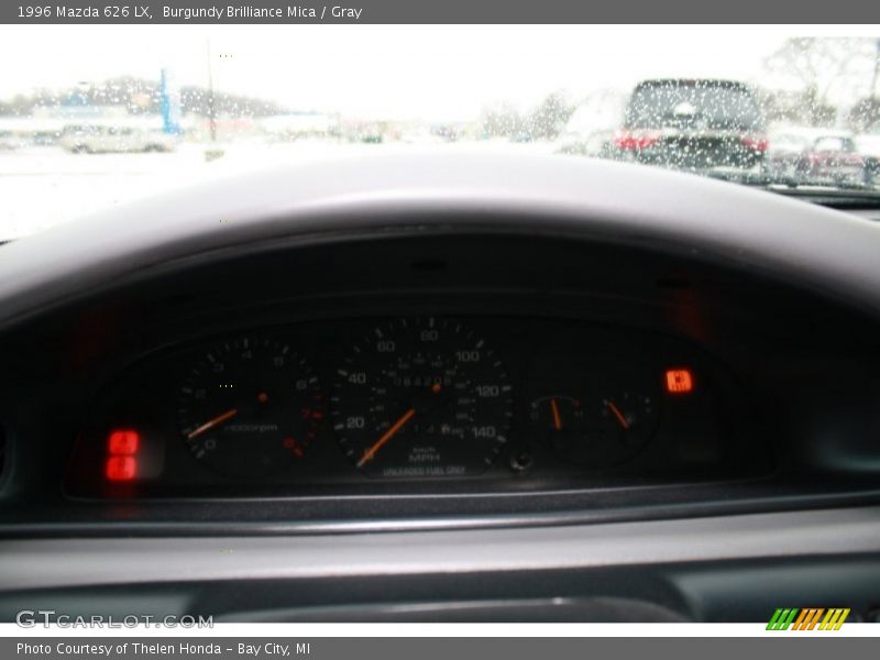 Burgundy Brilliance Mica / Gray 1996 Mazda 626 LX
