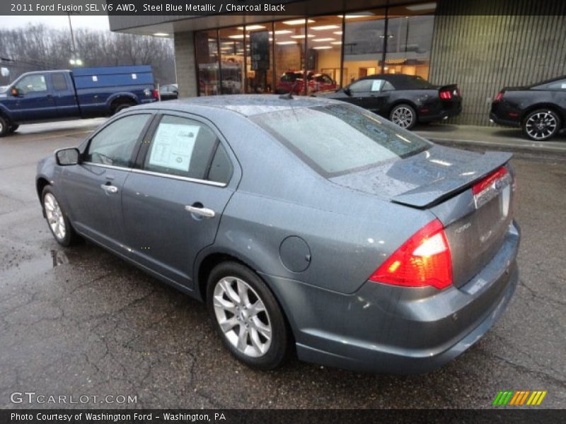 Steel Blue Metallic / Charcoal Black 2011 Ford Fusion SEL V6 AWD