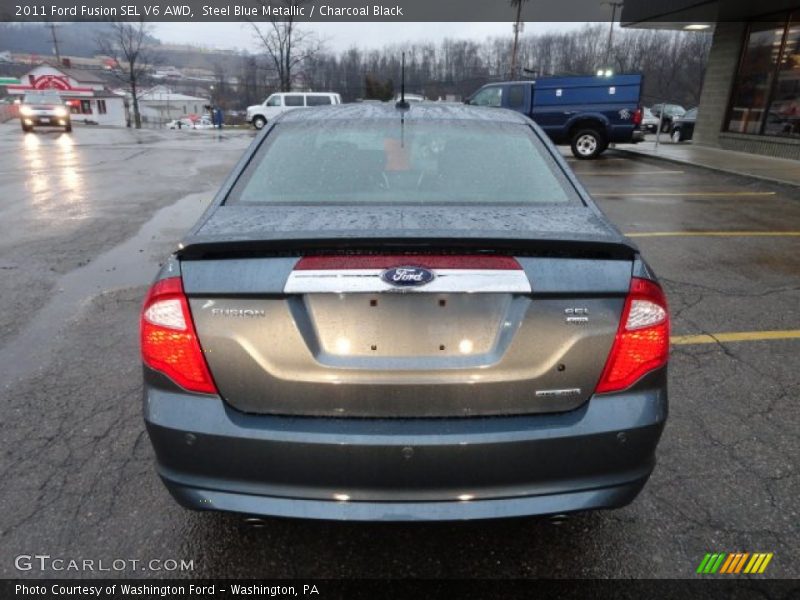 Steel Blue Metallic / Charcoal Black 2011 Ford Fusion SEL V6 AWD