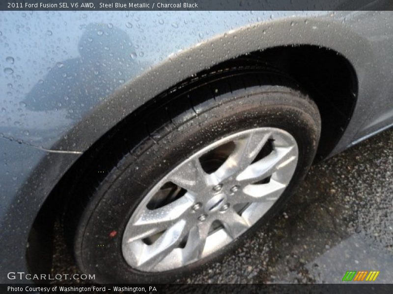 Steel Blue Metallic / Charcoal Black 2011 Ford Fusion SEL V6 AWD