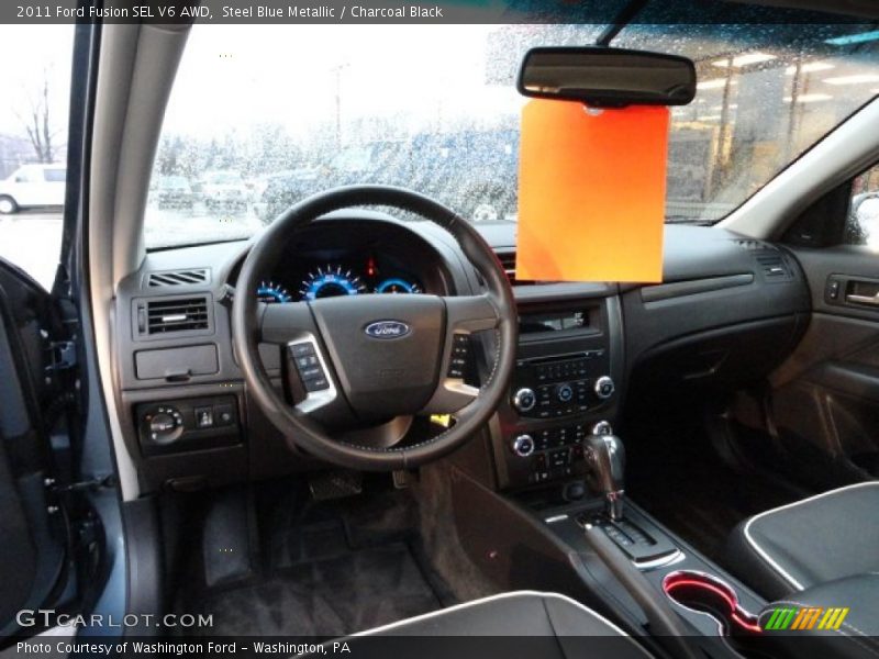 Steel Blue Metallic / Charcoal Black 2011 Ford Fusion SEL V6 AWD
