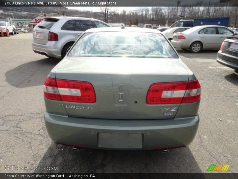 Moss Green Metallic / Light Stone 2008 Lincoln MKZ AWD Sedan