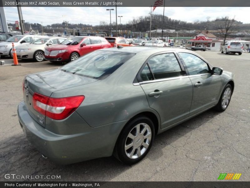 Moss Green Metallic / Light Stone 2008 Lincoln MKZ AWD Sedan