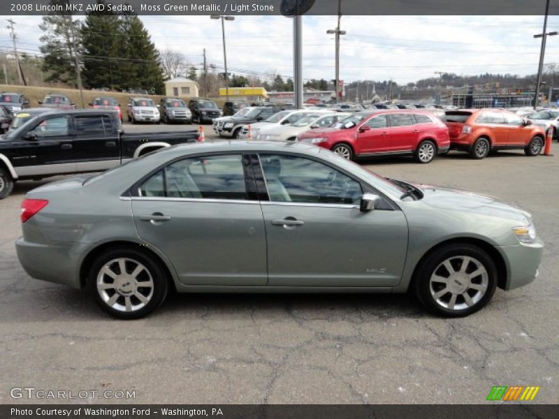 Moss Green Metallic / Light Stone 2008 Lincoln MKZ AWD Sedan