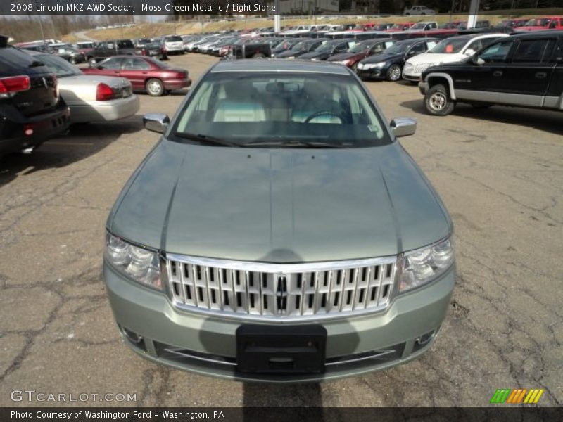 Moss Green Metallic / Light Stone 2008 Lincoln MKZ AWD Sedan