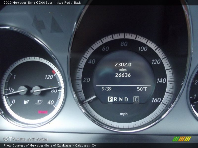 Mars Red / Black 2010 Mercedes-Benz C 300 Sport