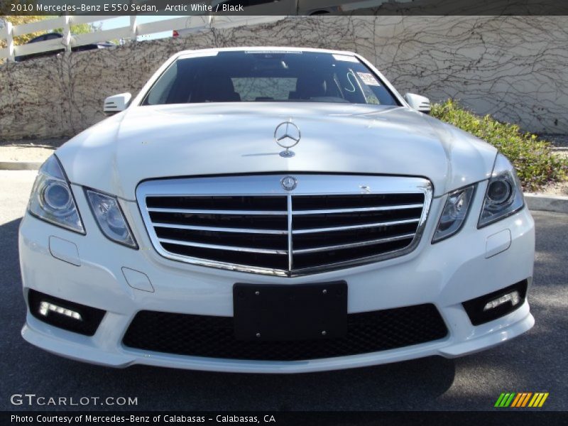 Arctic White / Black 2010 Mercedes-Benz E 550 Sedan