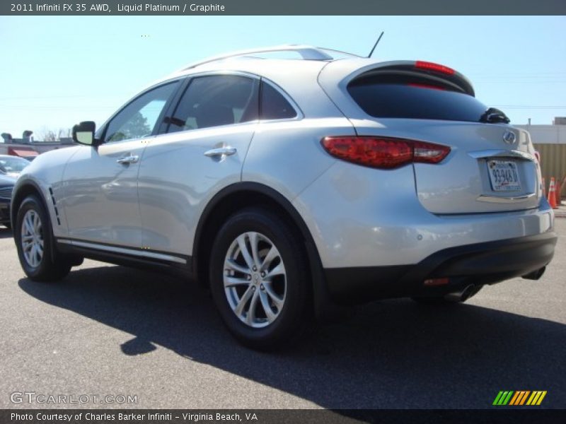 Liquid Platinum / Graphite 2011 Infiniti FX 35 AWD