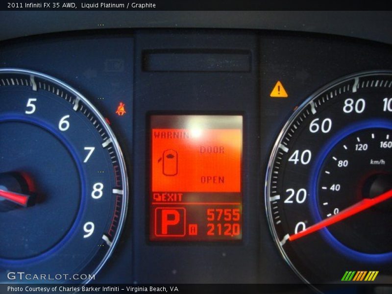 Liquid Platinum / Graphite 2011 Infiniti FX 35 AWD