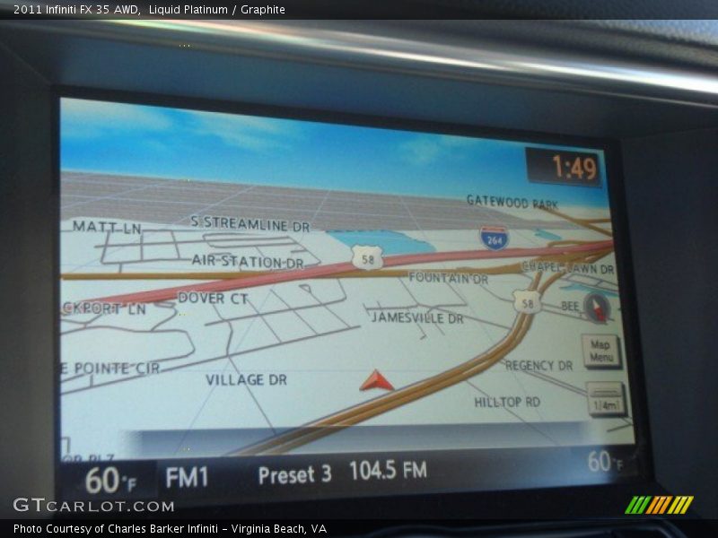 Liquid Platinum / Graphite 2011 Infiniti FX 35 AWD