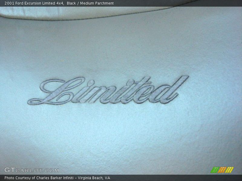 Black / Medium Parchment 2001 Ford Excursion Limited 4x4