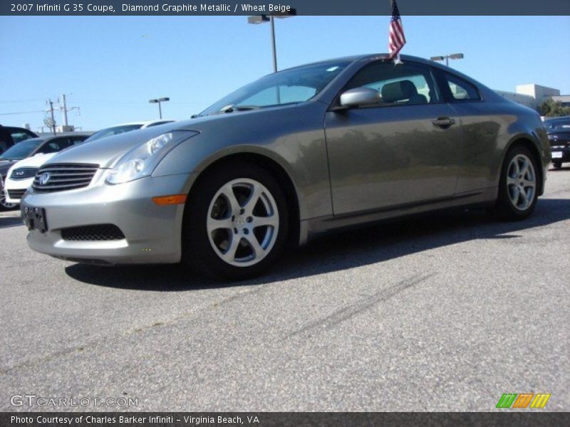 Diamond Graphite Metallic / Wheat Beige 2007 Infiniti G 35 Coupe
