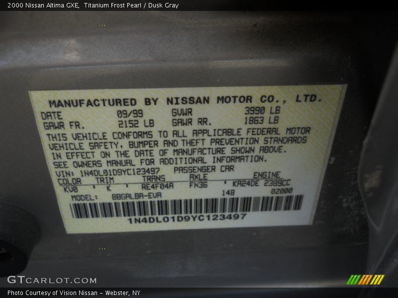 KV0 - 2000 Nissan Altima GXE