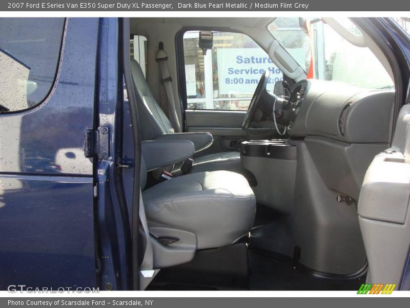 Dark Blue Pearl Metallic / Medium Flint Grey 2007 Ford E Series Van E350 Super Duty XL Passenger