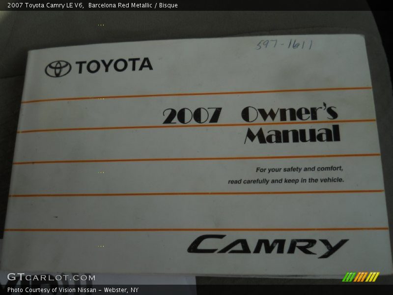 Barcelona Red Metallic / Bisque 2007 Toyota Camry LE V6