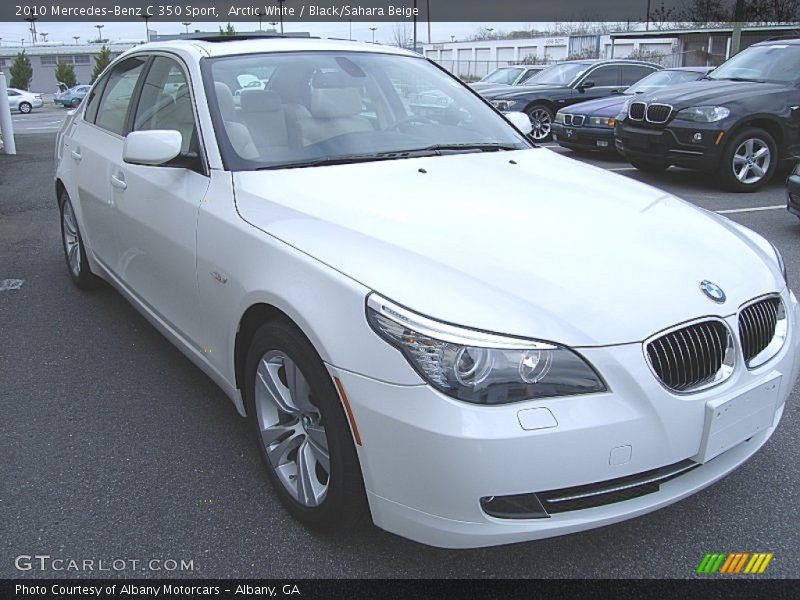 Arctic White / Black/Sahara Beige 2010 Mercedes-Benz C 350 Sport