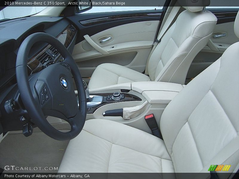 Arctic White / Black/Sahara Beige 2010 Mercedes-Benz C 350 Sport