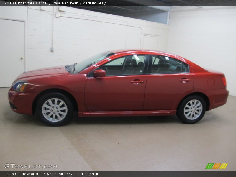Rave Red Pearl / Medium Gray 2010 Mitsubishi Galant FE