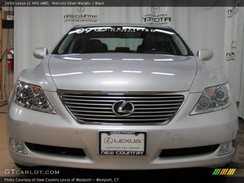 Mercury Silver Metallic / Black 2009 Lexus LS 460 AWD