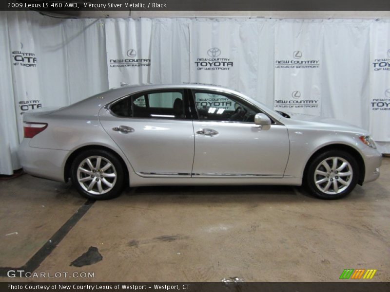 Mercury Silver Metallic / Black 2009 Lexus LS 460 AWD
