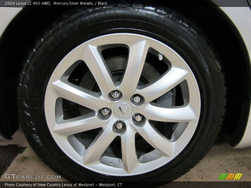 Mercury Silver Metallic / Black 2009 Lexus LS 460 AWD