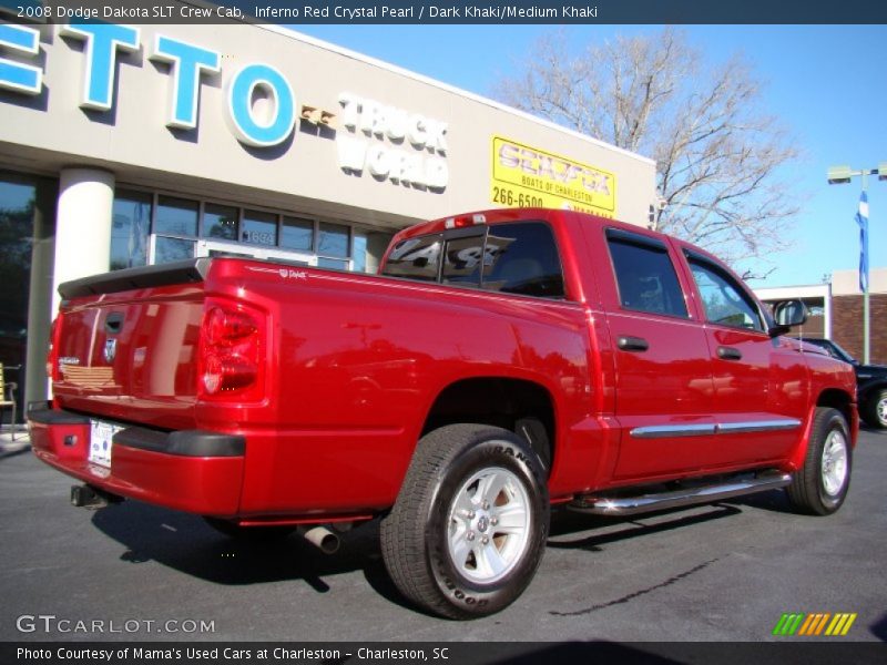 Inferno Red Crystal Pearl / Dark Khaki/Medium Khaki 2008 Dodge Dakota SLT Crew Cab