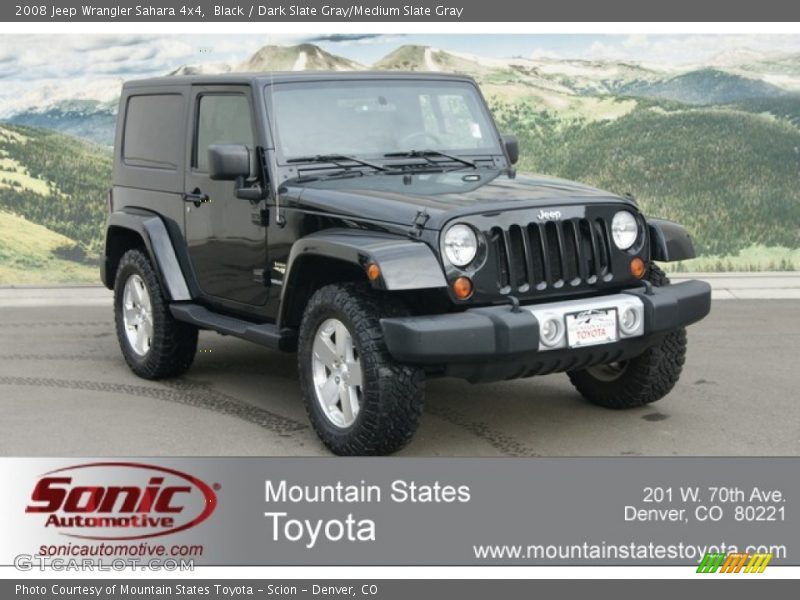 Black / Dark Slate Gray/Medium Slate Gray 2008 Jeep Wrangler Sahara 4x4