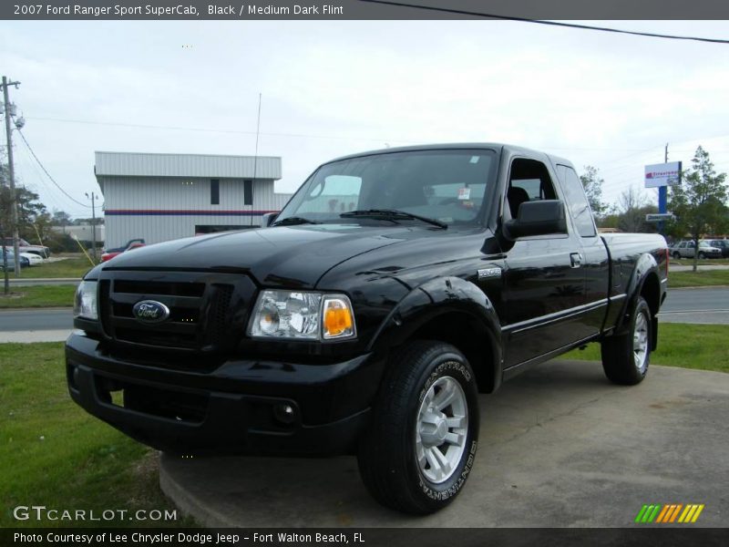 Black / Medium Dark Flint 2007 Ford Ranger Sport SuperCab