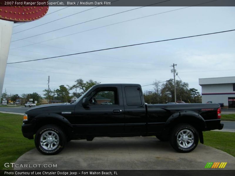 Black / Medium Dark Flint 2007 Ford Ranger Sport SuperCab
