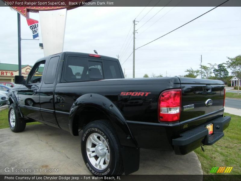 Black / Medium Dark Flint 2007 Ford Ranger Sport SuperCab